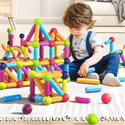 Магнітний конструктор 26 паличок, 10 кульок SKY Magnetic Sticks, кольоровий