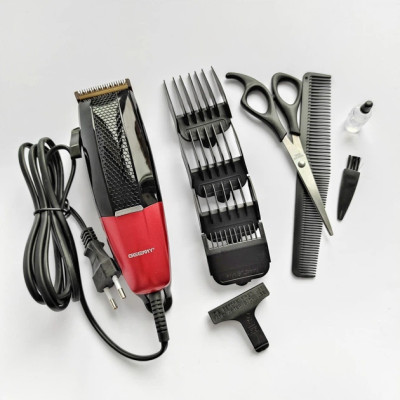 Машинка для стрижки Geemy GM 807 + 4 насадки / Професійна машинка для стрижки мережева волосся