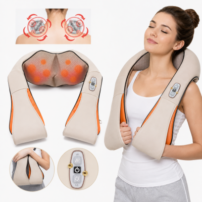 Масажер для шиї та плечей Massager of Neck Kneading Бежевий Масажер для шиї та плечей Massager of Neck Kneading Бежевий