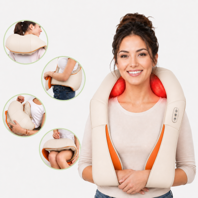 Масажер для шиї та плечей Massager of Neck Kneading Бежевий Масажер для шиї та плечей Massager of Neck Kneading Бежевий