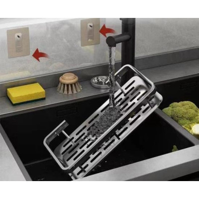 Металева полиця для ванної самоклеюча Bathroom shelf до 10 кг GREY Металева полиця для ванної самоклеюча Bathroom shelf до 10 кг GREY