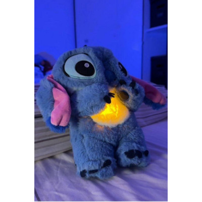 М'яка іграшка Стич (Stich) з мультфільму Ліло і Стич, дихає, світиться, колискова