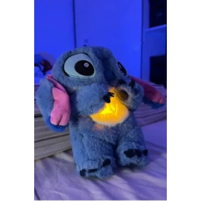 М'яка іграшка Стич (Stich) з мультфільму Ліло і Стич, дихає, світиться, колискова