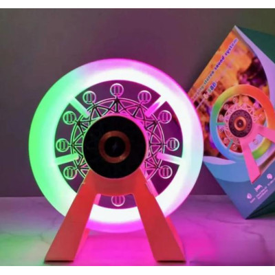 Багатофункціональний акумуляторний нічник-колонка "Карусель" з RGB-підсвічуванням L-38В