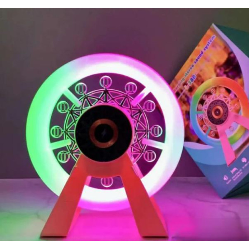 Багатофункціональний акумуляторний нічник-колонка "Карусель" з RGB-підсвічуванням L-38В