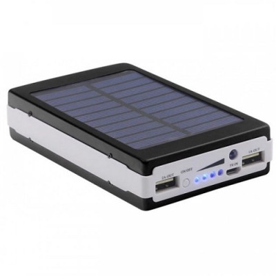Портативна зарядка Power Bank Metal Led Solar 20000 mah Сонячна панель + Ліхтар Портативна зарядка Power Bank Metal Led Solar 20000 mah Сонячна панель + Ліхтар