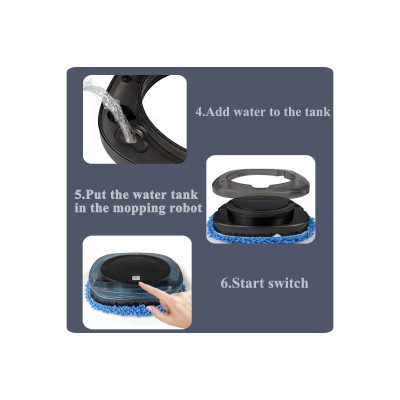 Миючий робот-пилосос INTELEGENT AUTOMATIC BRUSH MOPPER (22*22*6 см) Робот-пилосос для великого будинку