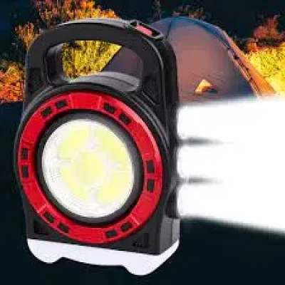 Мультифункціональний кемпінговий ліхтар Hurry-bolt HB-6678C 20W із сонячною панеллю та фукцією павербанку