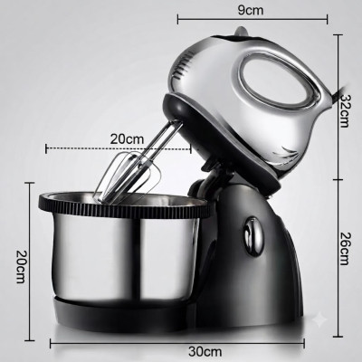 Міксер ручний з чашею Egg beater R.6628 RAF / Кулінарний міксер для тесту 1000 Вт