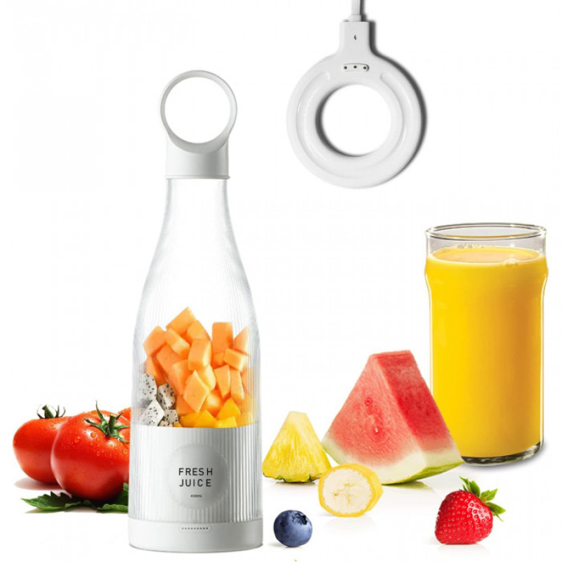 Міні блендер Mini juice для смузі, портативний, у формі пляшки, 300 мл.