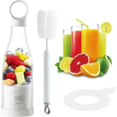 Міні блендер Mini juice для смузі, портативний, у формі пляшки, 300 мл.
