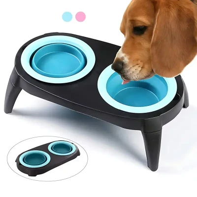 Миска Pet Bowl Set подвійна на складній підставці для собак та котів