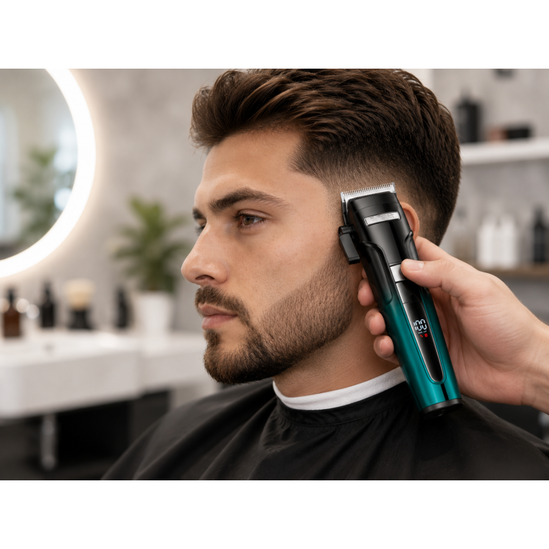 Набір для стрижки VGR V 694 Green/Black(машинка+триммер+шейвер) / Комплект професійних машинок VGR