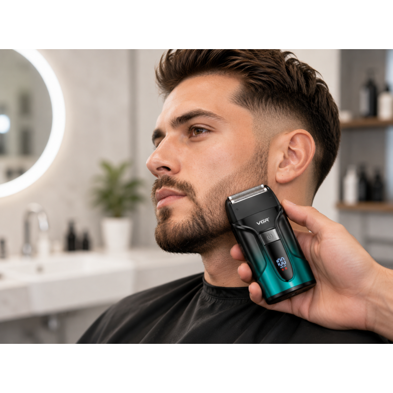 Набір для стрижки VGR V 694 Green/Black(машинка+триммер+шейвер) / Комплект професійних машинок VGR