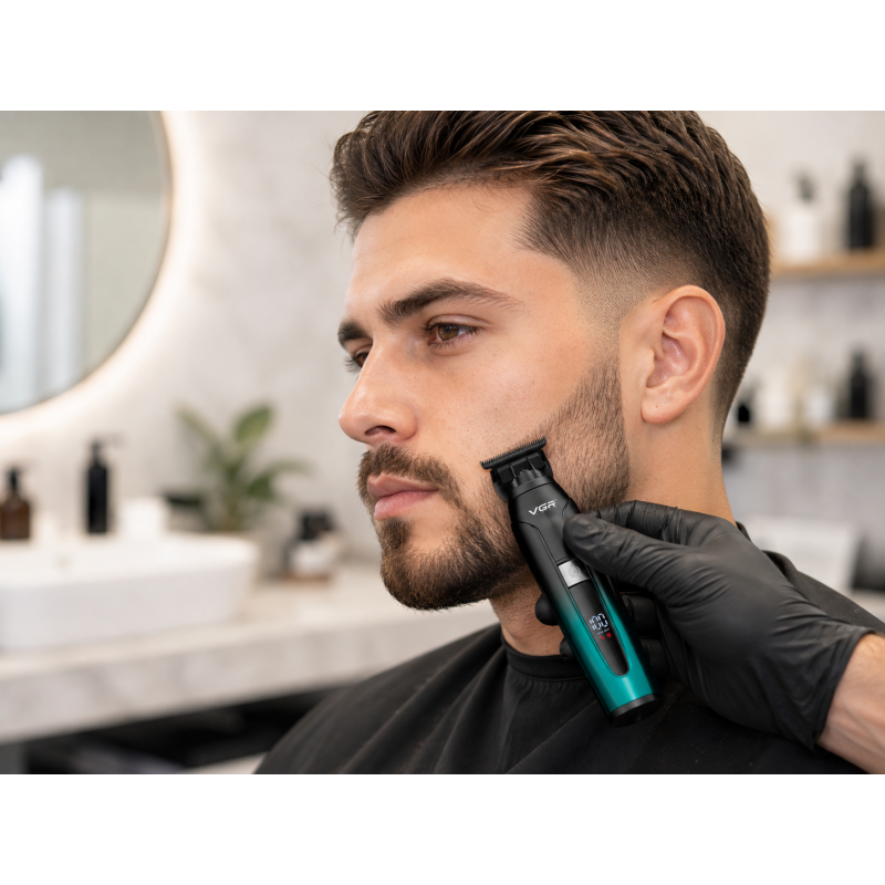 Набір для стрижки VGR V 694 Green/Black(машинка+триммер+шейвер) / Комплект професійних машинок VGR