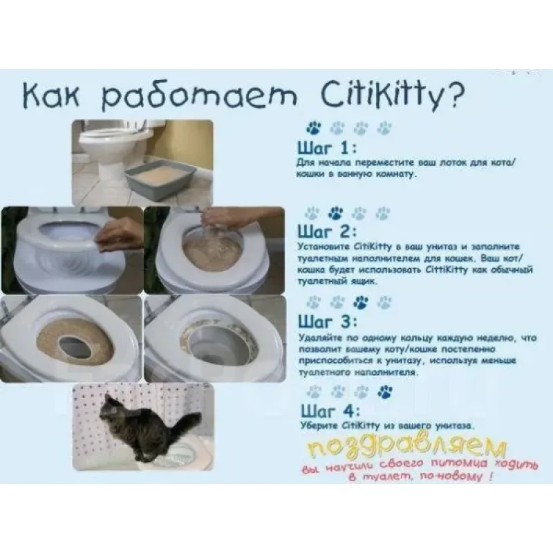 Набір для привчання кішки до унітазу CitiKitty