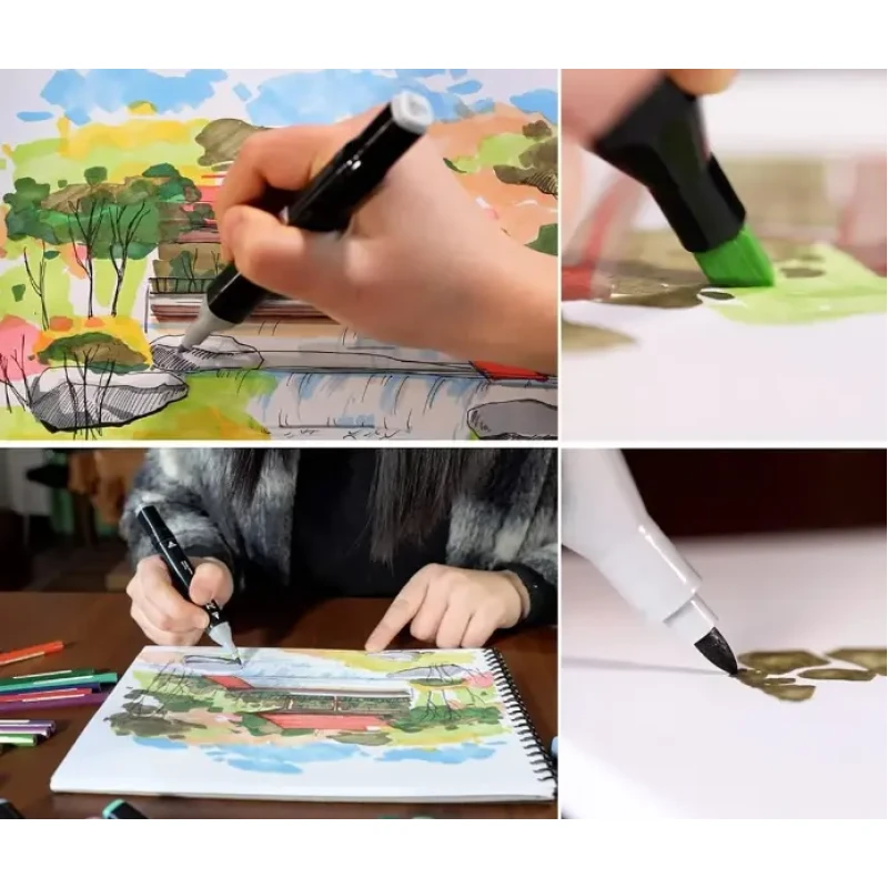 262 шт Набір двосторонніх скетч-маркерів для малюванняTouch на спиртовій основі