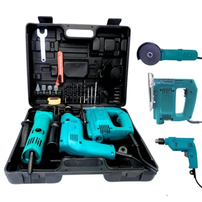 Набір інструментів 3в1 Дриль, Лобзик, Болгарка з набором свердл та біт