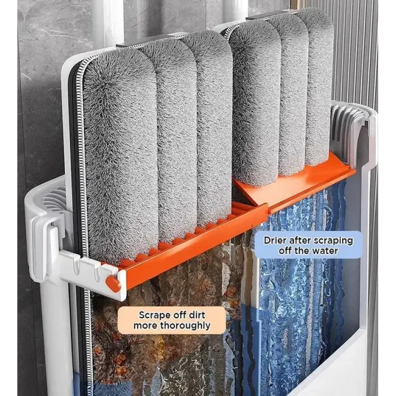 Набір швабра та відро з віджимом Joybos M03-7 Flat Floor