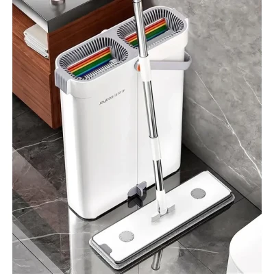 Набір швабра та відро з віджимом Joybos M03-7 Flat Floor