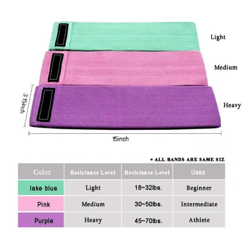 Набір тканинних фітнес гумок Luting Hip Resistance Bands 3 штуки