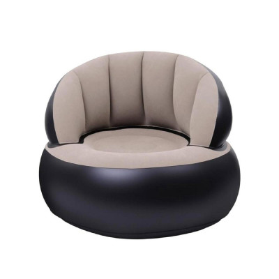 Надувне крісло AIR SOFA / Надувне велюрове крісло 80×80×67см Бежевий