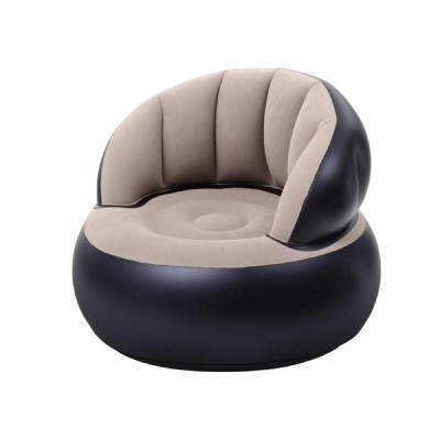 Надувне крісло AIR SOFA / Надувне велюрове крісло 80×80×67см Бежевий