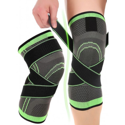 Наколінник Бандаж колінного суглоба Knee Support Copper Чорно-зелений фіксатор коліна Компресійний від травм розтягувань Наколінник Бандаж колінного суглоба Knee Support Copper Чорно-зелений фіксатор коліна Компресійний від травм розтягувань
