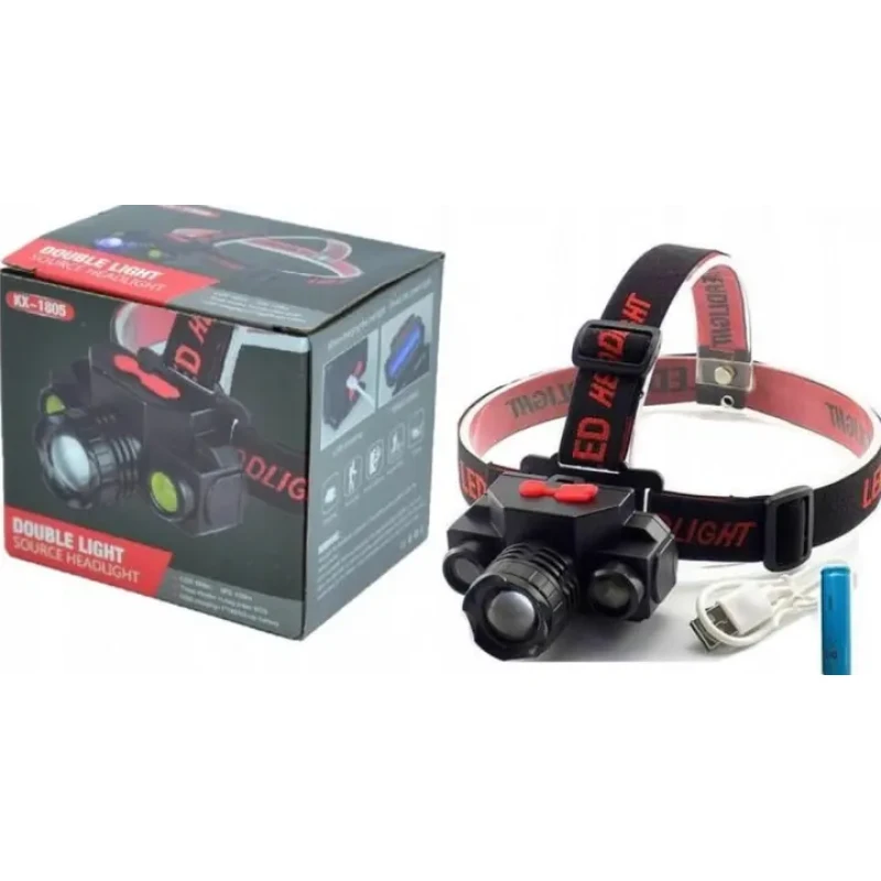 Налобний ліхтар BL 1805 COB XPE 18650 USB Charge Акумуляторний