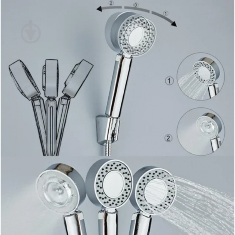 Насадка для душу двостороння 3 режими Multifunctional Faucet 9006