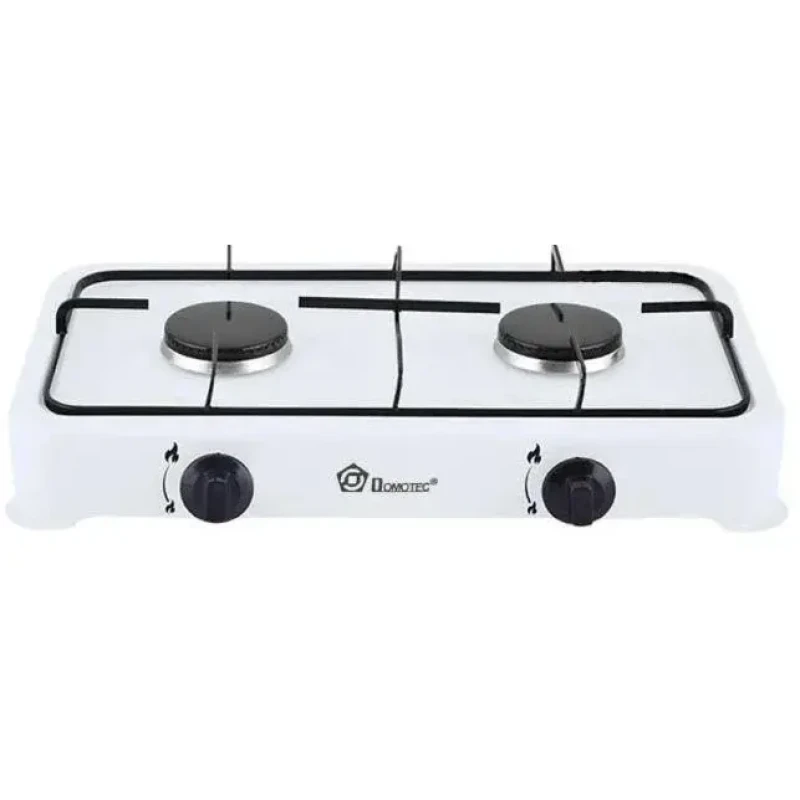 Настільна газова плита Domotec MS-6602/4063 на 2 конфорки Біла