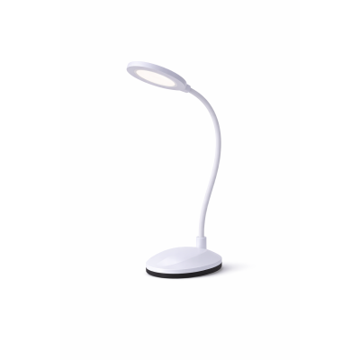 Настільна LED лампа з гнучкою ніжкою (USB/Battery, 3 режими світла) Біла