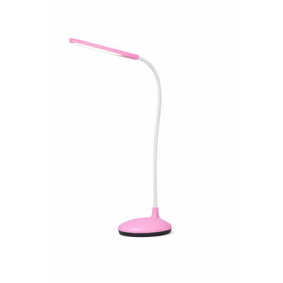Настільна LED лампа з гнучкою ніжкою (USB/Battery, 3 режими світла) Рожева