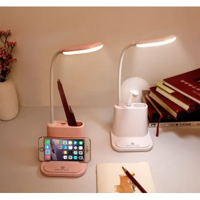 Акумуляторна настільна LED лампа Bionic Desk Lamp c USB виходом, органайзером та підставкою для смартфона