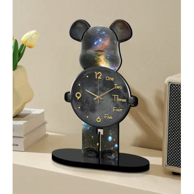 Настільний Годинник Фігурка Ведмідь Bearbrick Космічні 65 см Настільний Годинник Фігурка Ведмідь Bearbrick Космічні 65 см