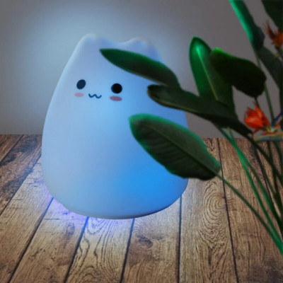Сенсорний силіконовий Led світильник-нічник Котик Сенсорний силіконовий Led світильник-нічник Котик