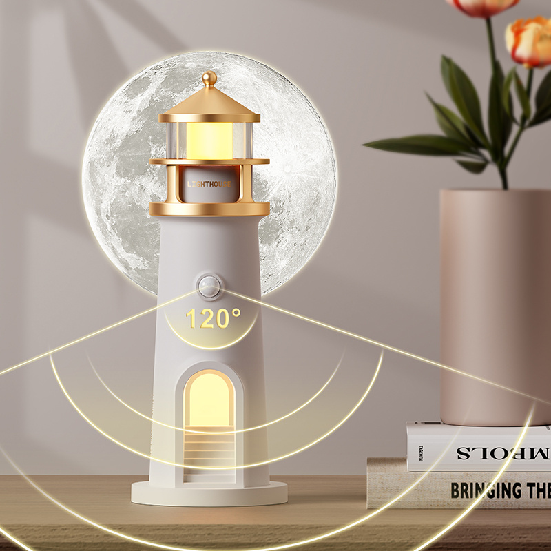 Нічний маяк з проекцією місяця  LightHouse проектор місяця з акумулятором
