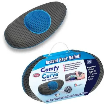 Ортопедична подушка Comfy Curve Сіро сіро для сидіння спини хребта