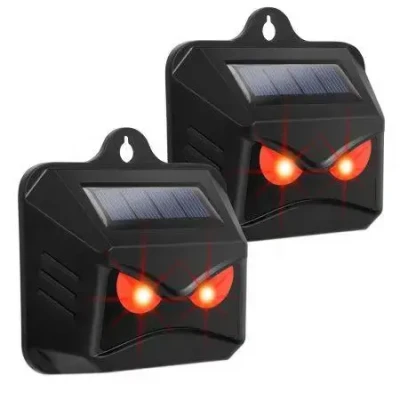 Відлякувачі тварин "Нічний захист" BaseTech 2 штуки Solar Repeller With Flashing