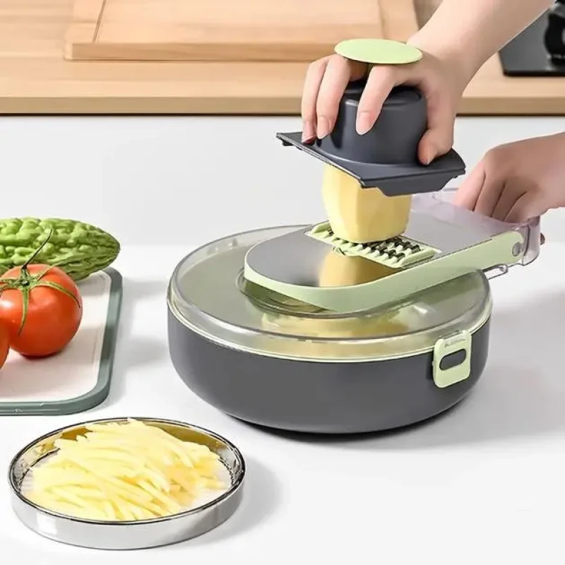 Овочерізка з контейнером Vegetable Cutter 9 в 1 Овочерізка з контейнером Vegetable Cutter 9 в 1