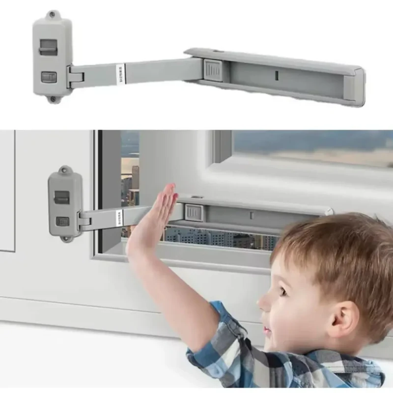 Пластиковий замок для вікон, фіксація, стопор безпеки для дітей, AND 1-42