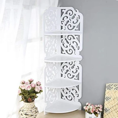 Полиця стелаж пластикова у ванну кутова PK-04 (80cm*20cm*20cm)