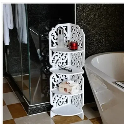 Полиця стелаж пластикова у ванну кутова PK-04 (80cm*20cm*20cm)