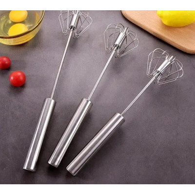 Портативний напівавтоматичний універсальний міксер для яєць, млинців, соусів Cookkiss 33см з нержавіючої сталі