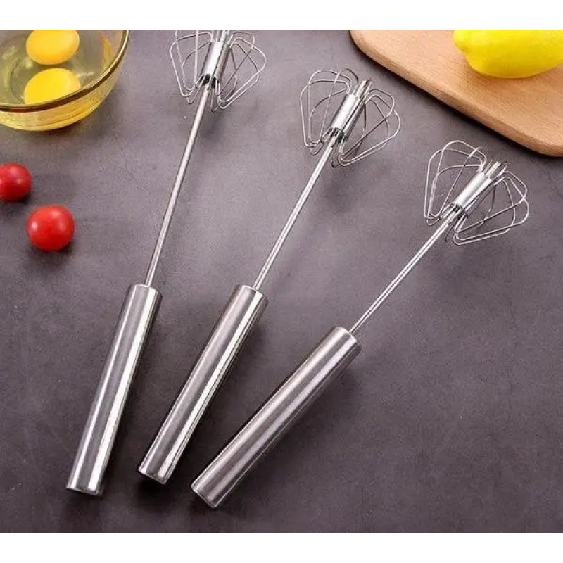 Портативний напівавтоматичний універсальний міксер для яєць, млинців, соусів Cookkiss 33см з нержавіючої сталі