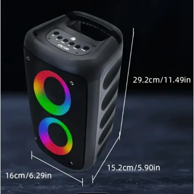 Портативна Bluetooth колонка KTS-1265 з LED-підсвічуванням, Bluetooth, FM-радіо SO-67