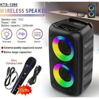 Портативна Bluetooth колонка KTS-1265 з LED-підсвічуванням, Bluetooth, FM-радіо SO-67