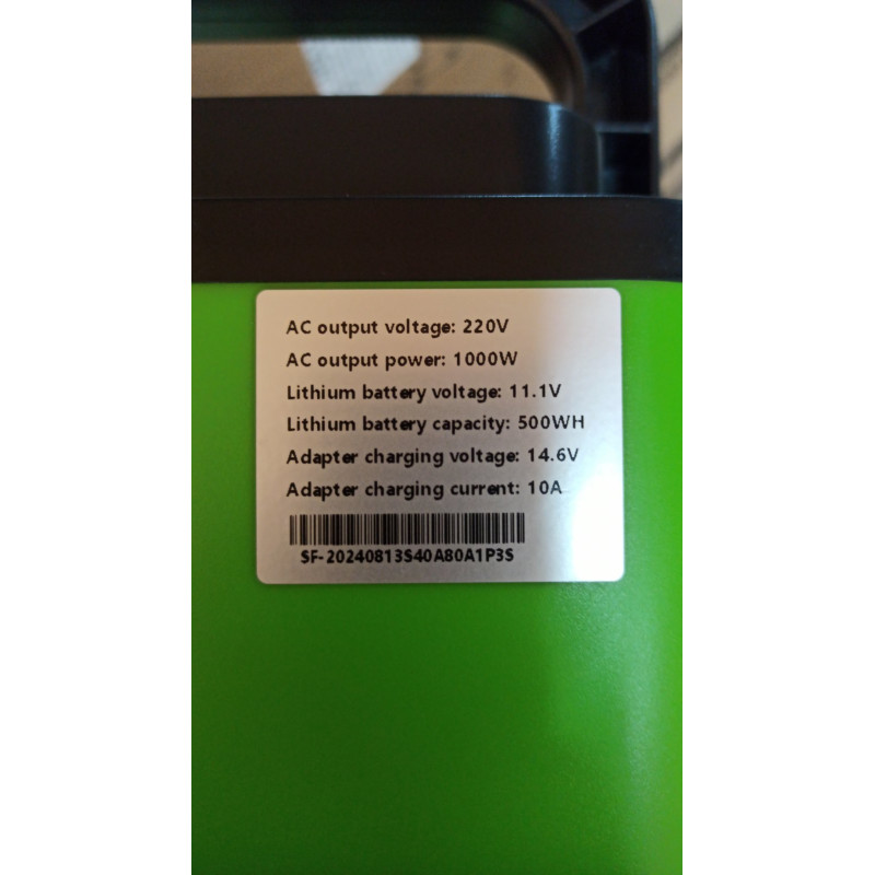 Портативная электростанция ZXX Super Power 500Wh (1000W, 220V)