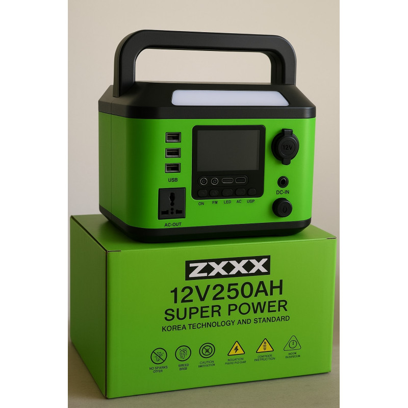 Портативная электростанция ZXX Super Power 500Wh (1000W, 220V)