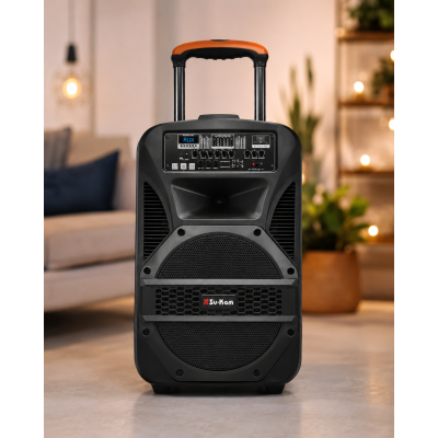 Портативна колонка BT 115 / Портативна колонка Su-Kam BT115D / Bluetooth, USB, FM акустична система караоке-система